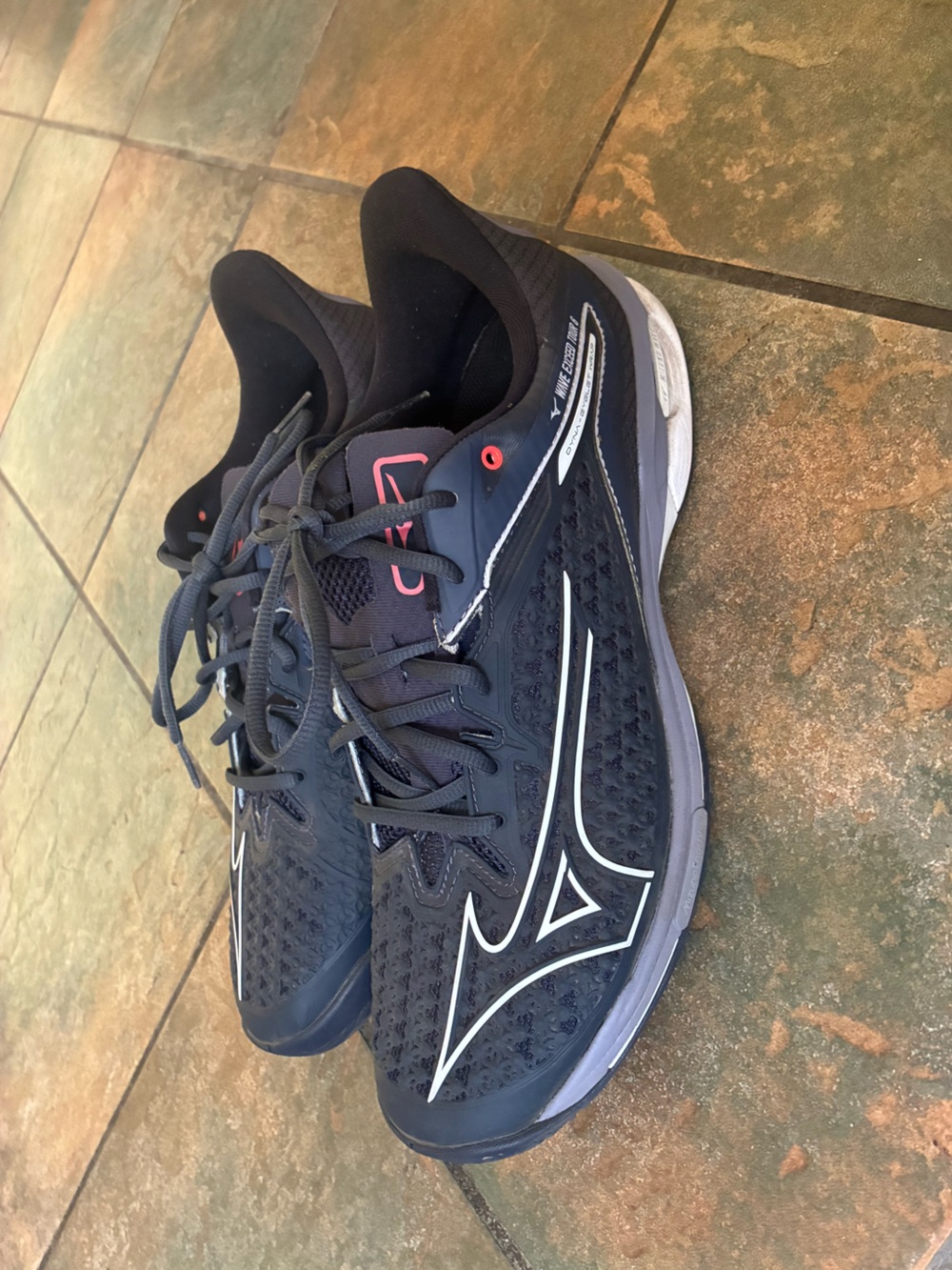 Mizuno Women's Black Athletic Trainers with Pink Accents